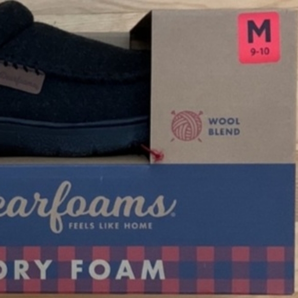 NEW! Dearfoams Men's Slippers Memory Foam Black Sizes S M L XL Fast Shipping NWT - Picture 5 of 8